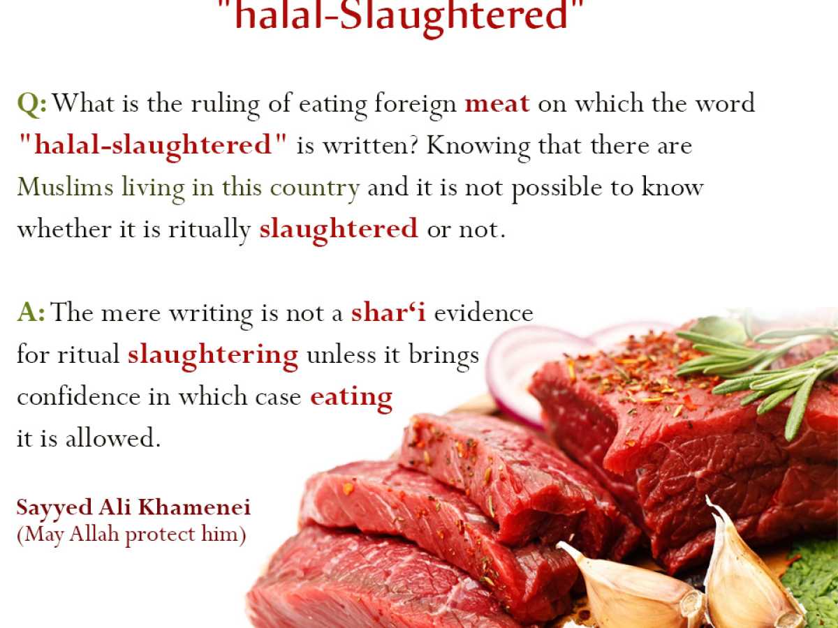 To Eat Foreign Meat on which It Says 'halal-Slaughtered'